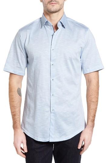 Men's Stone Rose Light Flame Knit Shirt - Blue