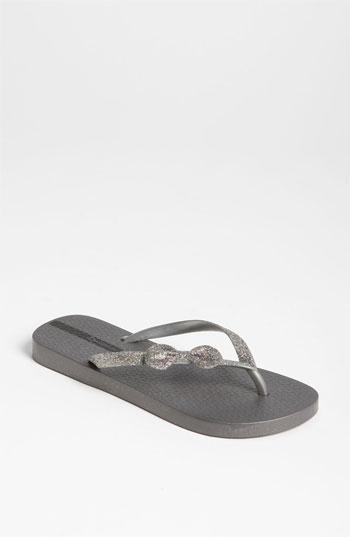 Women's Ipanema 'glitter' Flip Flop M - Grey