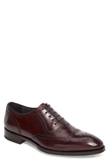 Men's Galli Bianco Medallion Toe Oxford M - Burgundy