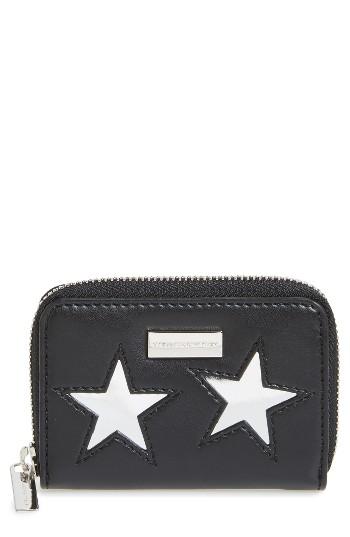 Stella Mccartney Lame Stars Faux Leather Coin Purse - Black