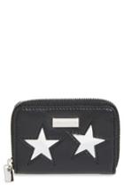 Stella Mccartney Lame Stars Faux Leather Coin Purse - Black