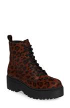 Women's Jeffrey Campbell District-f Genuine Calf Hair Platform Boot M - Brown