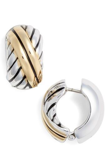Women's Erwin Pearl Two-tone Reversible Hug Earrings