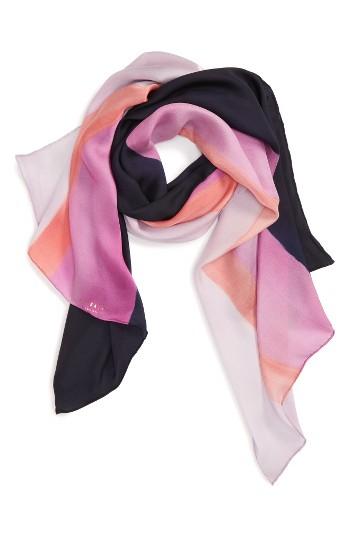 Women's Ted Baker London Marina Mosaic Stripe Silk Scarf, Size - Blue