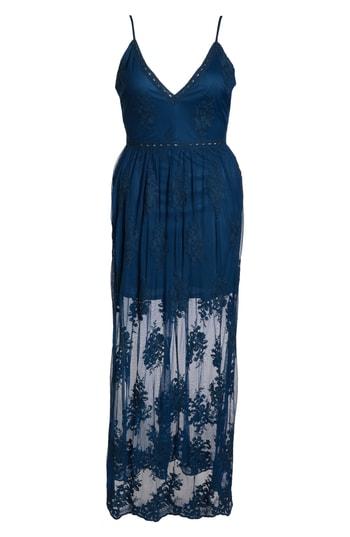 Women's Socialite Embroidered Maxi Dress