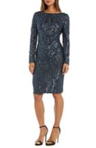 Women's Morgan & Co. Sequin Sheath Dress - Grey