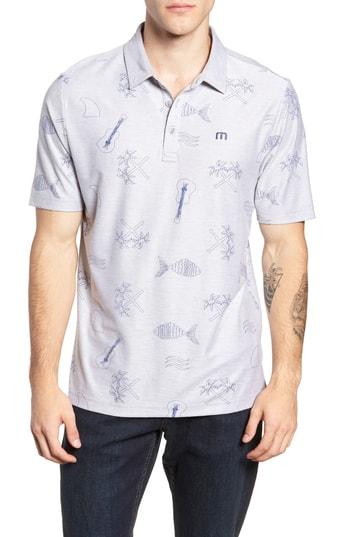 Men's Travis Mathew Cast Fit Pique Polo, Size X-large - Grey