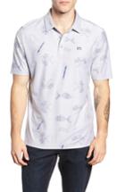 Men's Travis Mathew Cast Fit Pique Polo, Size X-large - Grey