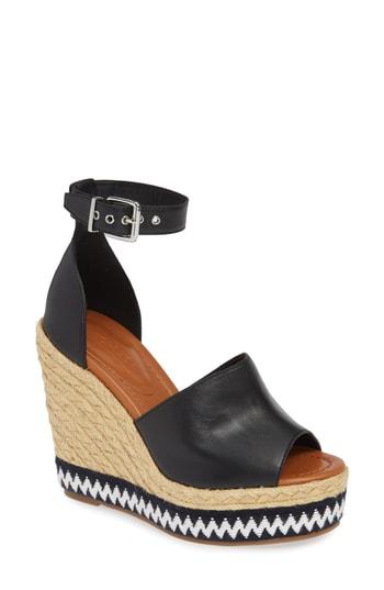 Women's Topshop Wing Espadrille Wedge Sandal .5us / 36eu M - Black