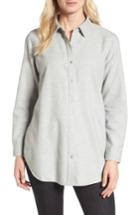 Women's Eileen Fisher Organic Cotton Shirt, Size - Grey