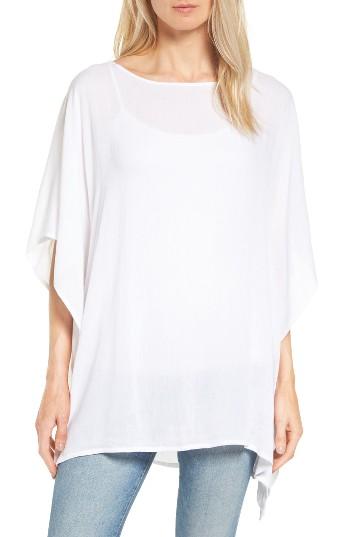 Women's Accessory Street Tassel Poncho, Size - White