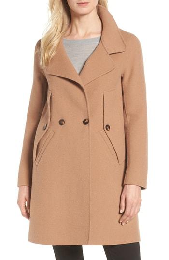 Women's Soia & Kyo Double Face Wool Blend Cape Coat - Beige