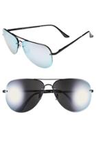 Women's Quay Australia 'muse' 65mm Mirrored Aviator Sunglasses - Black/ Purple