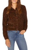 Women's Sanctuary Urban Leopard Cotton Corduroy Work Shirt - Brown