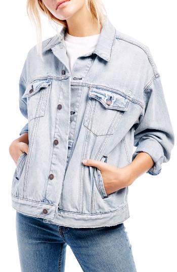 Women's Free People Denim Trucker Jacket