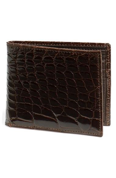 Men's Martin Dingman Genuine American Alligator Billfold - Brown