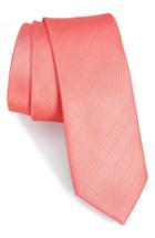 Men's The Tie Bar Herringbone Vow Silk Tie, Size - Coral