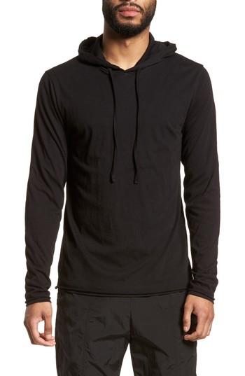 Men's Vince Layered Long Sleeve Pullover Hoodie - Black