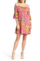 Women's Trina Trina Turk Ventana Off The Shoulder Babydoll Dress - Pink