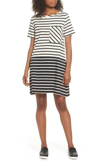Women's French Connection Tim Tim Stripe Shift Dress - Ivory
