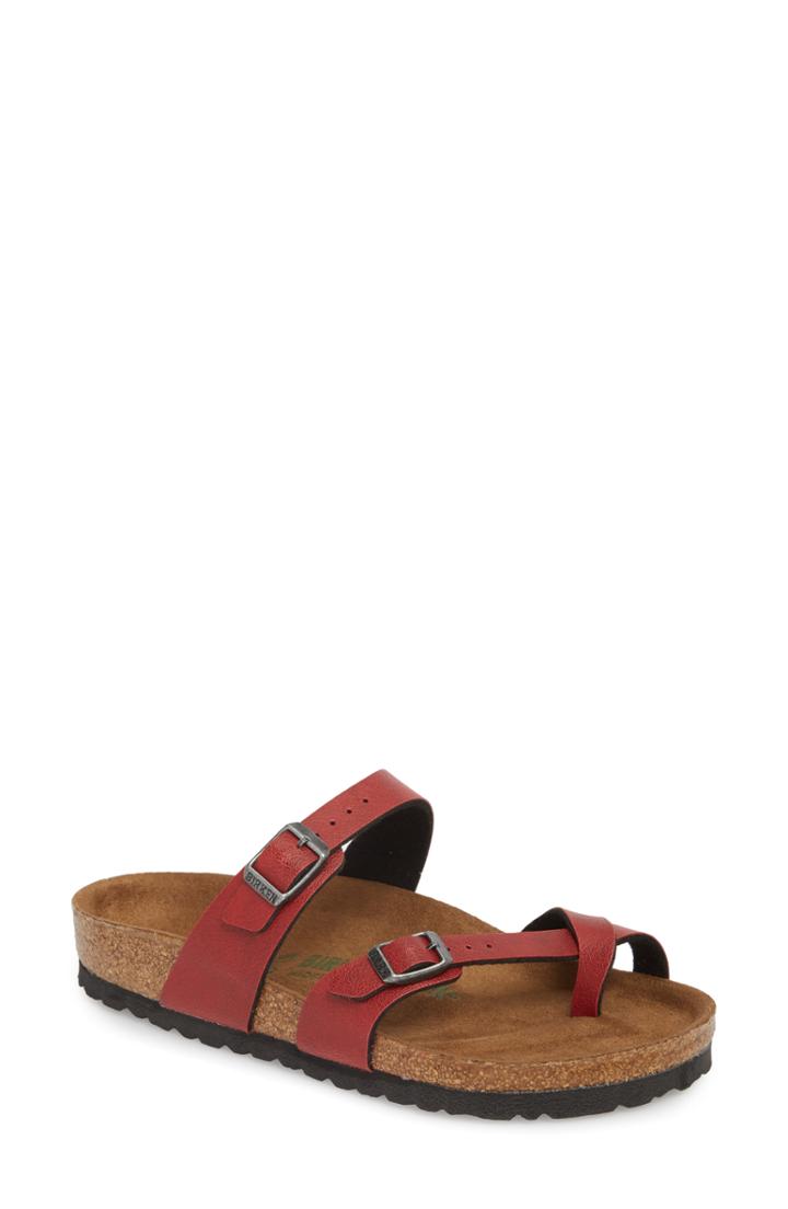 Women's Birkenstock Mayari Birko-flor(tm) Slide Sandal -8.5us / 39eu D - Burgundy