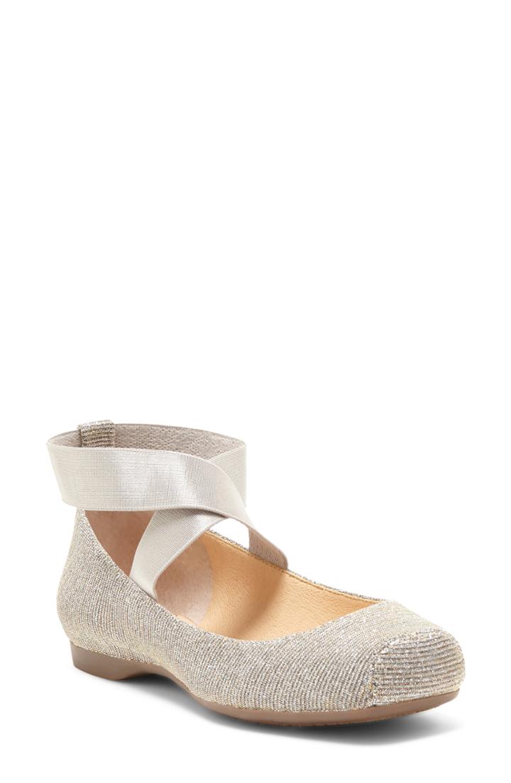 Women's Jessica Simpson 'mandalaye' Leather Flat M - Metallic