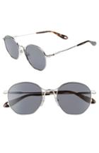 Women's Givenchy 53mm Squared Round Metal Sunglasses - Palladium