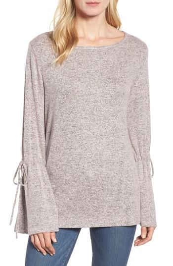 Women's Caslon Cozy Bell Sleeve Top, Size - Pink