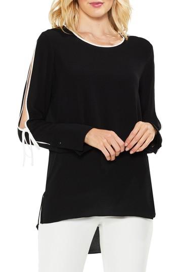 Women's Vince Camuto Split Sleeve Top, Size - Black
