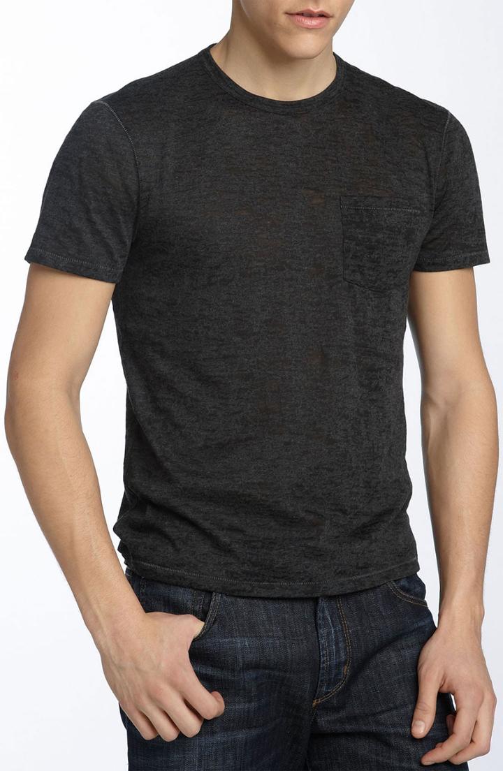Men's John Varvatos Star Usa Burnout Trim Fit T-shirt, Size - Black