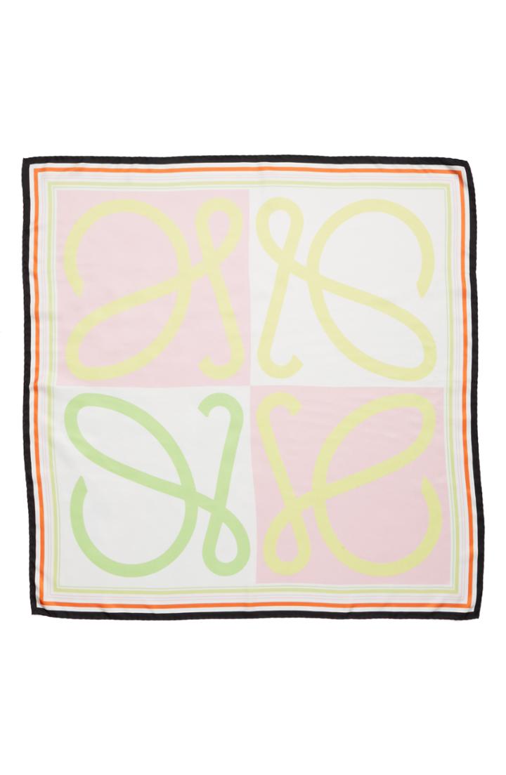 Women's Loewe Monogram Colorblock Square Scarf, Size - Pink