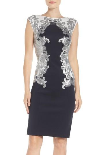 Women's Tadashi Shoji Sequin Neoprene Dress - Blue