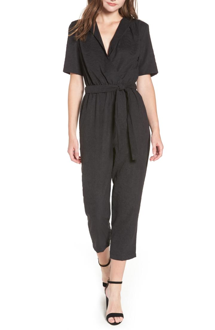 Women's Lira Clothing Natalie Belted Jumpsuit - Black