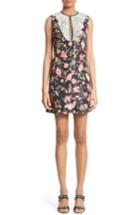 Women's Red Valentino Chelsea Floral Print Dress Us / 40 It - Black