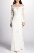 Women's Xscape Beaded Neck Ruched Gown