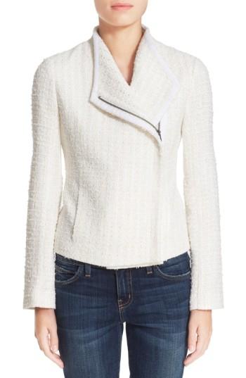 Women's Truth & Pride Metallic Tweed Jacket - Ivory