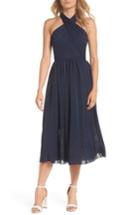 Women's Gal Meets Glam Collection Mia Twist Chiffon Midi Dress - Blue