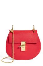 Chloe Drew Leather Shoulder Bag - Red