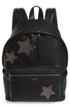 Saint Laurent Mini City Stars Leather Backpack -