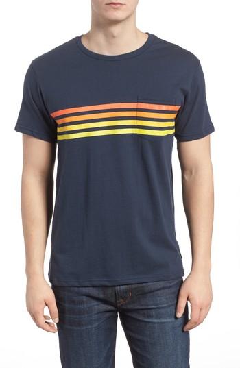 Men's Billabong Team Stripe Pocket T-shirt, Size - Blue