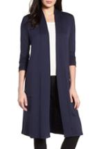 Women's Bobeau Elegant Fleece Cardigan - Blue