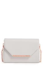 Ted Baker London Faux Leather Crossbody Bag - Grey