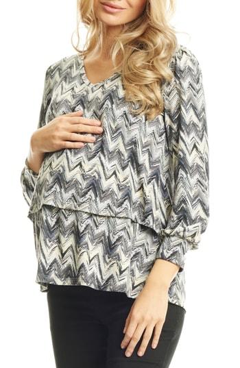 Women's Everly Grey Pamela Maternity/nursing Top - Grey