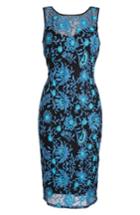 Women's Adrianna Papell Embroidered Sheath Dress - Blue