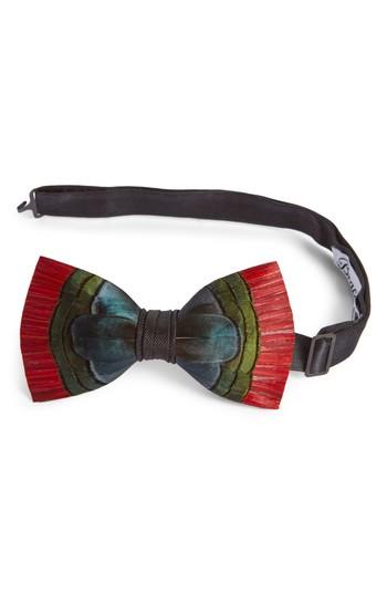Men's Brackish & Bell Hemingway Feather Bow Tie, Size - Blue