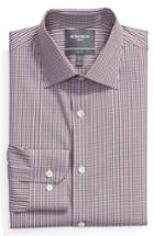 Men's Bonobos Wright Trim Fit Stretch Check Dress Shirt .5 32 - Red