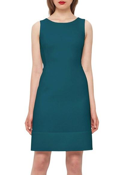 Women's Akris Double Face Wool Crepe Dress - Green