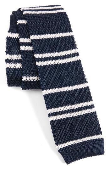Men's Paul Smith Stripe Knit Silk Skinny Tie