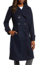 Women's Kenneth Cole New York Wool Blend Military Coat - Blue