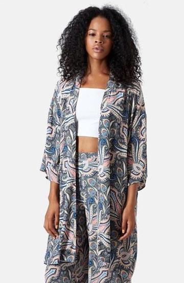 Topshop Paisley Print Kimono Jacket